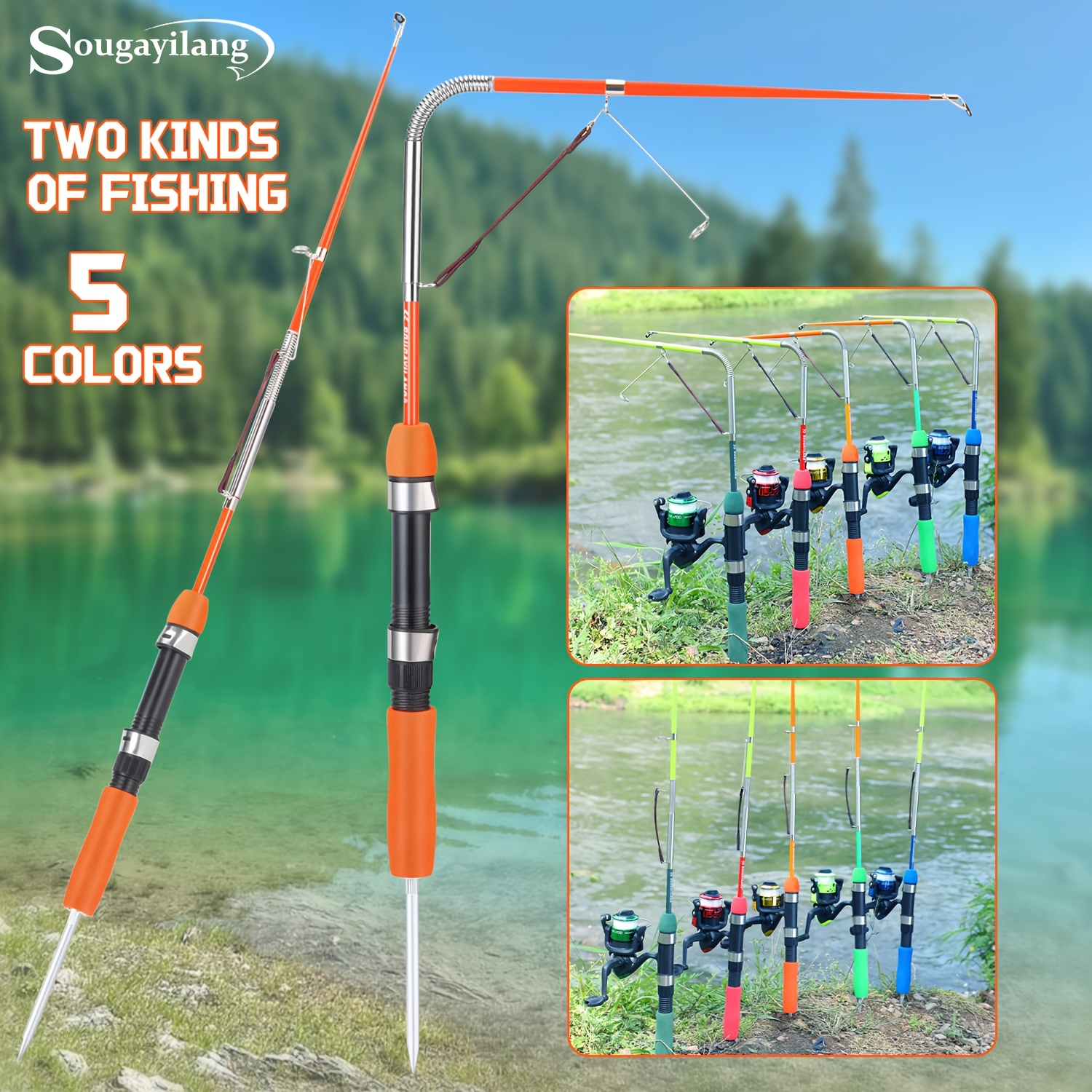 spring rod an automatic fishing rod designed - Temu