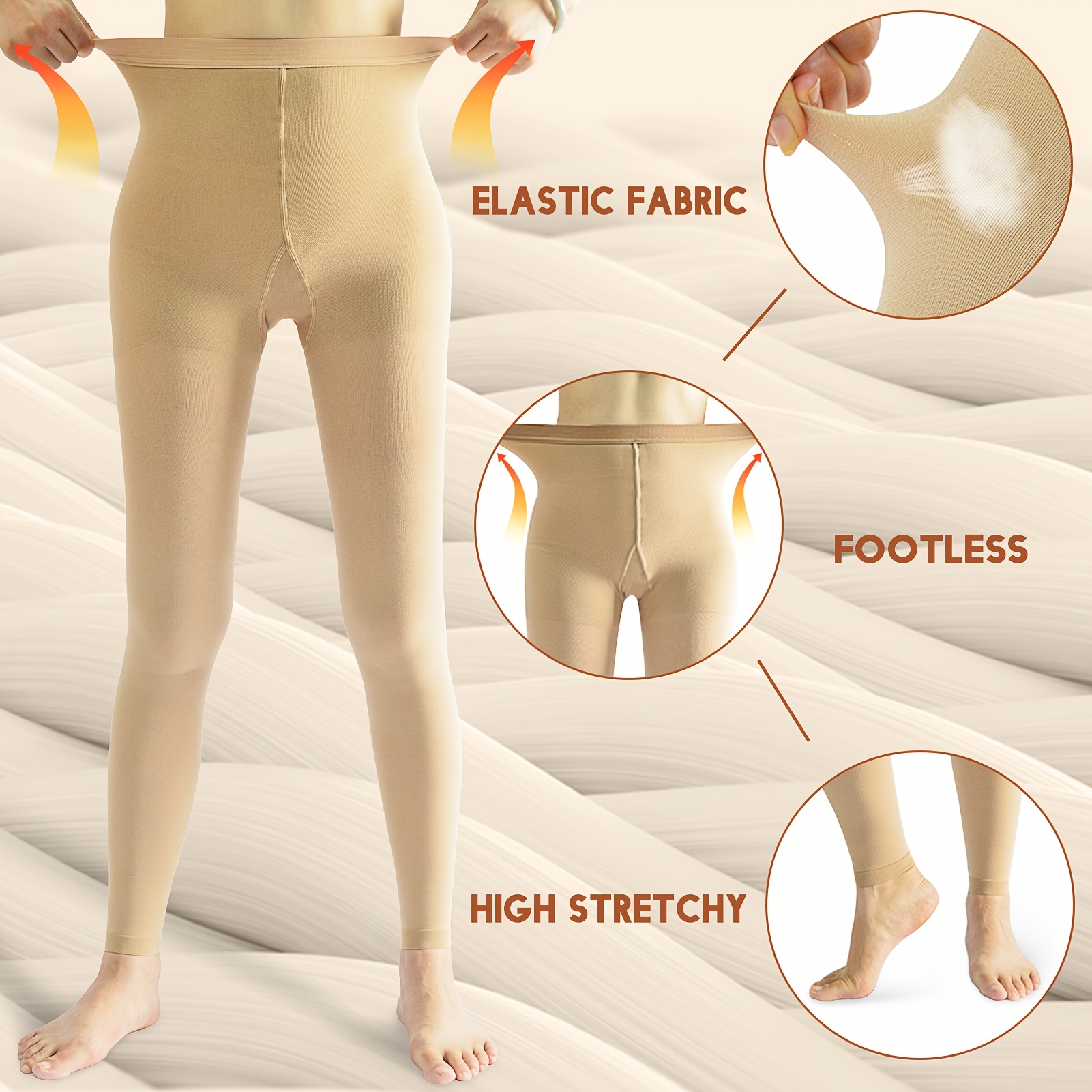 Compression Pantyhose for Women, 20-30 MmHg Footless Compression  Stockings, Waist High Opaque Graduated Support Compression Hose Tights for  Ed