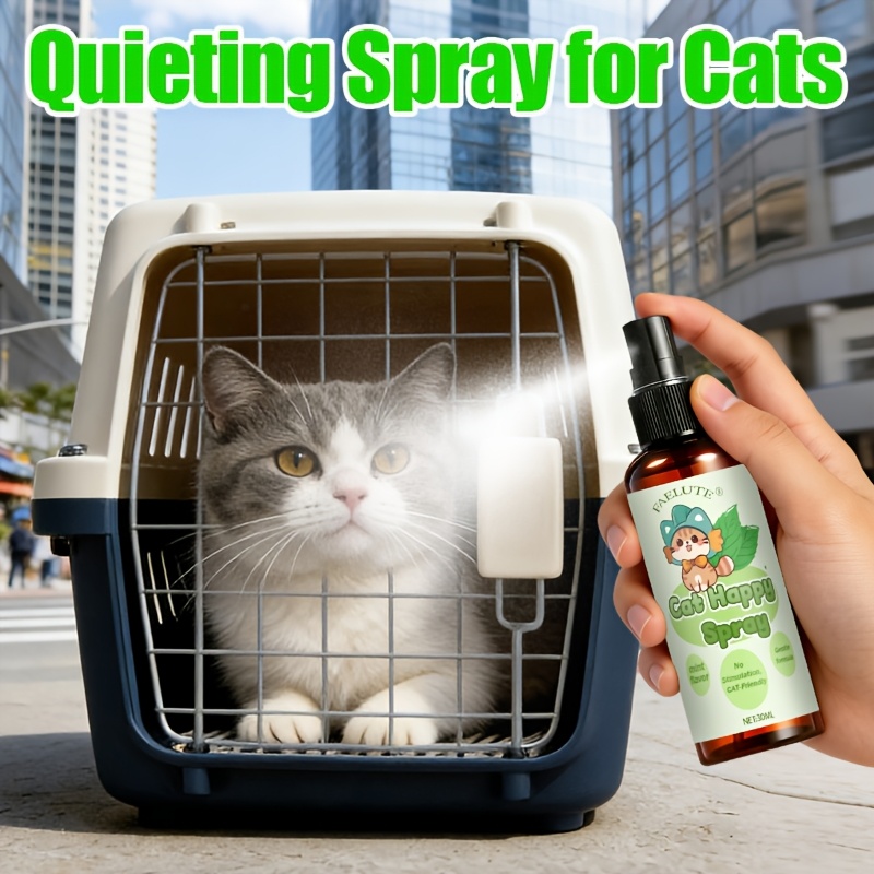 Faelute Silent Noiseless Spray For Cats, No Spray Sound For Comfortable Experience. Cats To Environments. Ideal For Travel, Grooming. Long-lasting Fast-acting Pet , Safe & Gentle For Daily Use.