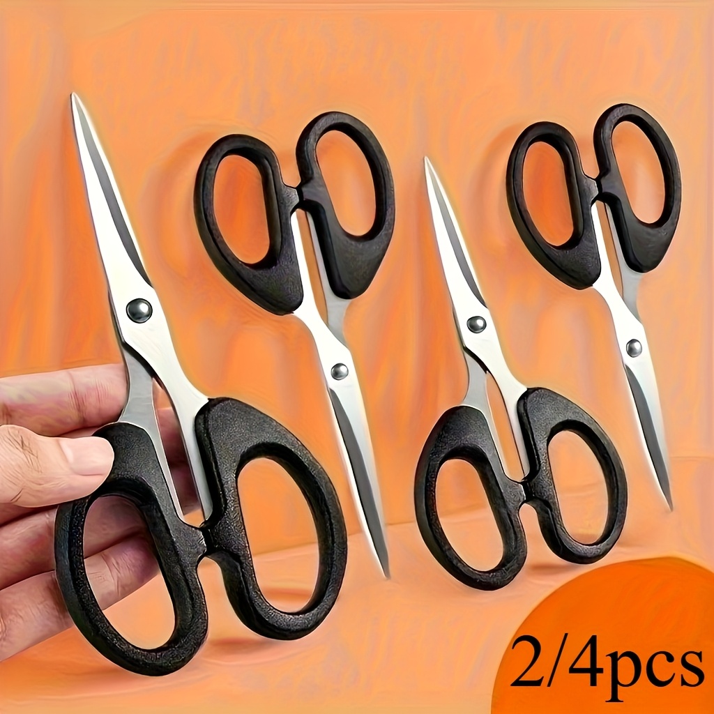 2/4pcs Heavy-Duty Stainless Steel Craft Scissors Set with Ergonomic Handle & Blades