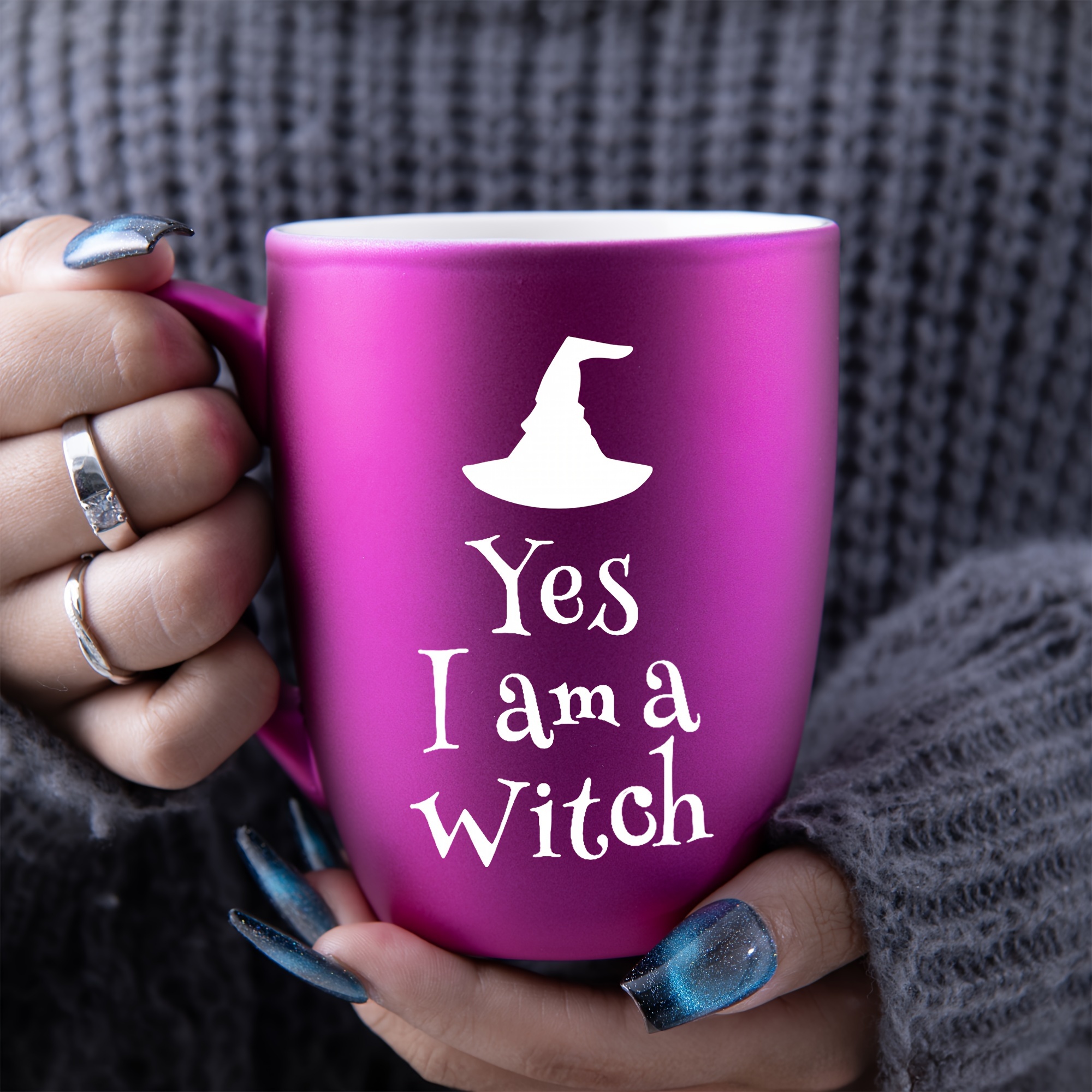 1pc 11oz A Witch Drum Mug | Halloween Themed Ceramic Mug, Ideal For And Daughters, Insulated And Reusable, Perfect Gift For And Halloween Celebrations