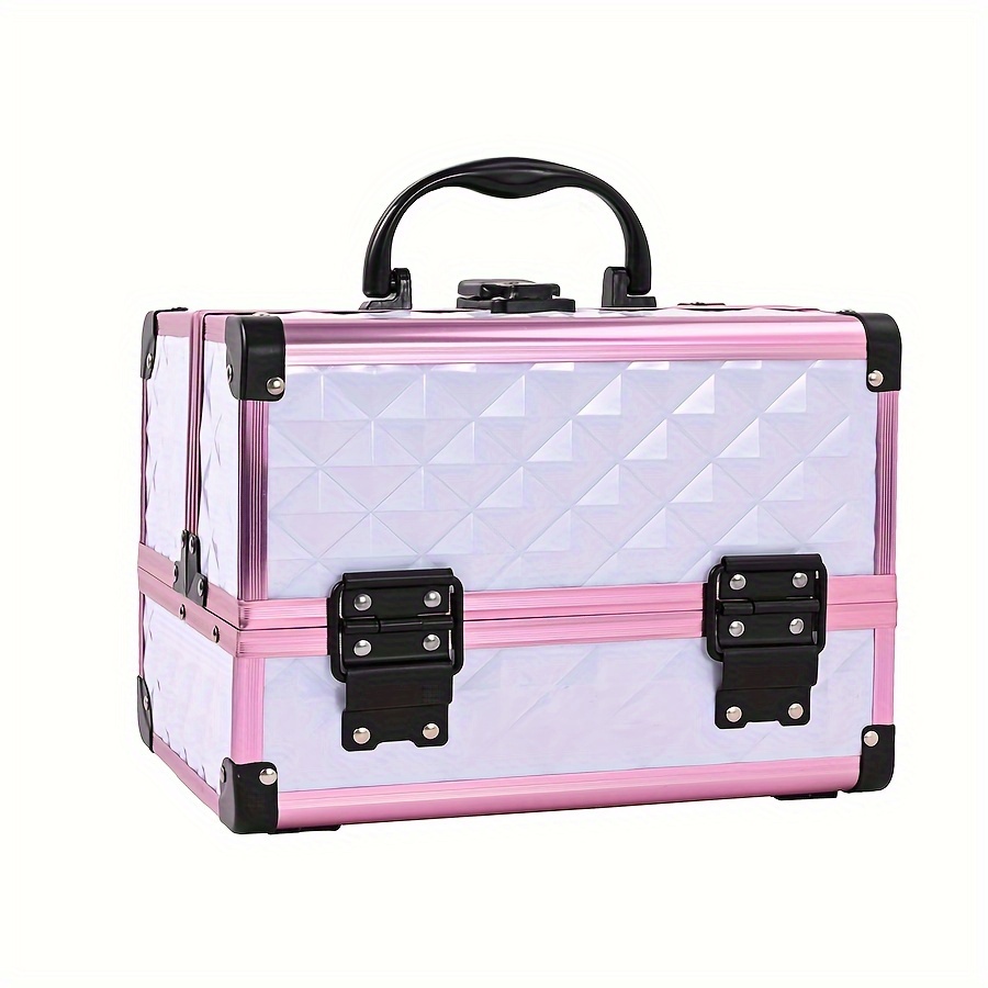 large capacity pink makeup organizer box portable Temu Oman