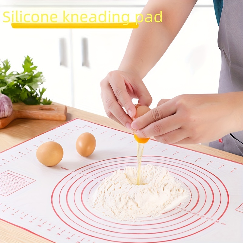 

1pc, Silicone Pastry Mat, Non-stick Baking Mat, Counter Mat, Pastry Board Rolling Dough Mats, For Bread, Candy, Cookie Making, Baking Tools, Kitchen Gadgets, Kitchen Accessories