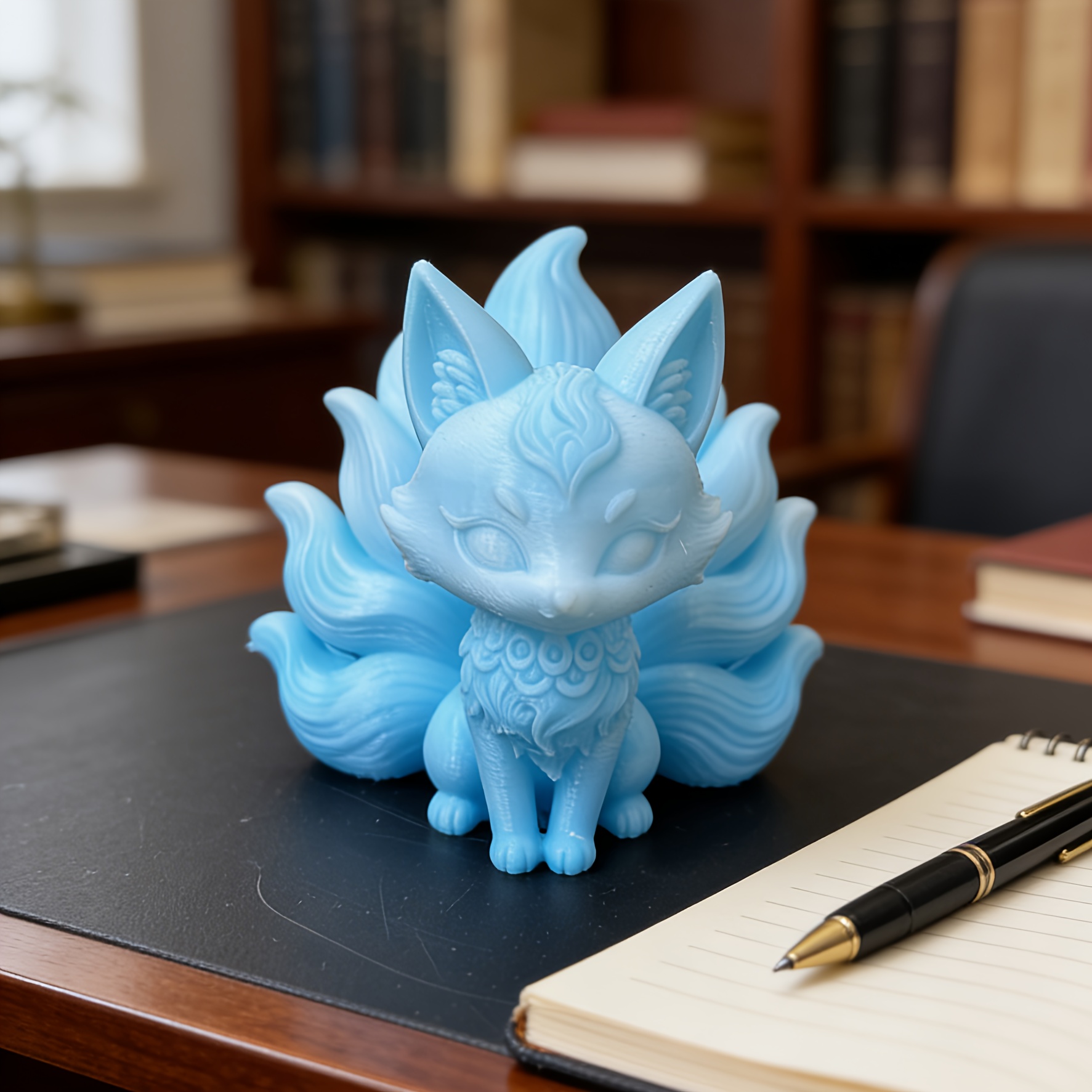 mini nine tailed fox desk figure cute chibi nine tailed fox - Temu