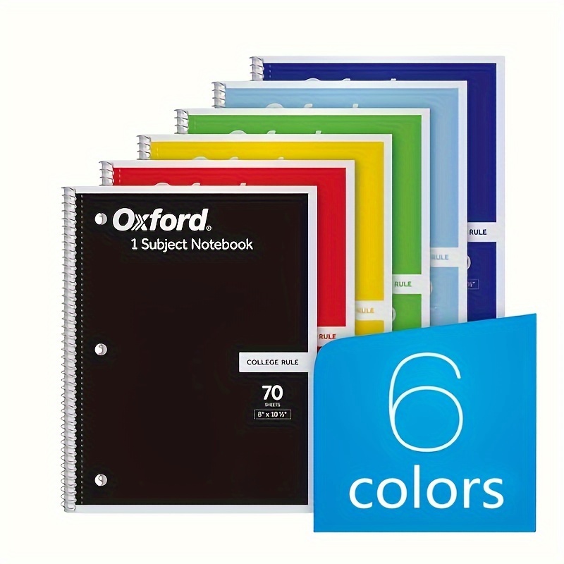 

1 Random Color Coil Notebook, Oxford Paper Spiral Coil Binding Removable, 8*10inch 70 Sheets Thick Notebook, Suitable For Students, Office, Meeting Use