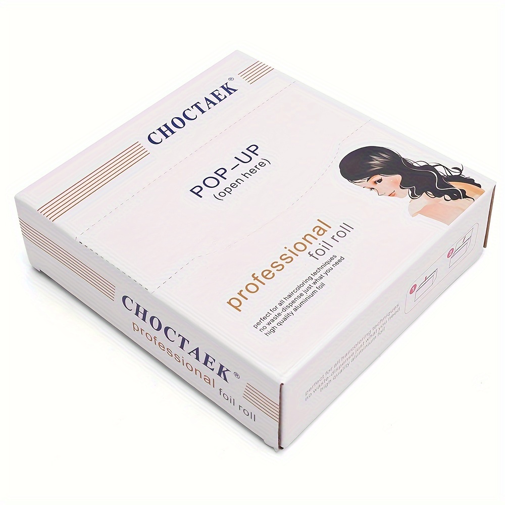 Image of 200 Sheets/box Hair Dye Foil, Used For Highlighting Hair, Beauty Supplies, Silvery Aluminum Foil For Hair , Barber