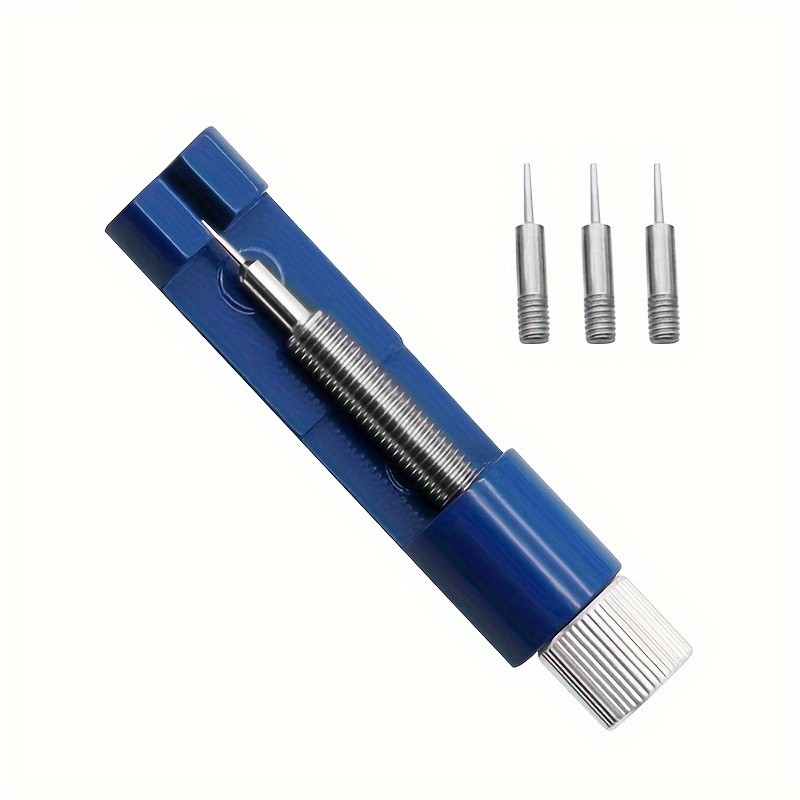 TEMU Outil de Retrait de Maillons de Bracelet de Montre en Acier Inoxydable avec 3 Épingles - Kit de Réparation de Bracelet Ajustable pour Bijoux DIY