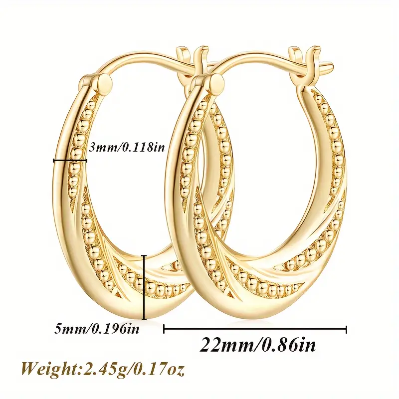 925 silver 18k gold plated gold bead spiral earrings stylish earrings for parents weddings valentines day anniversaries birthdays and graduation ceremonies with beautiful gifts Product details 0