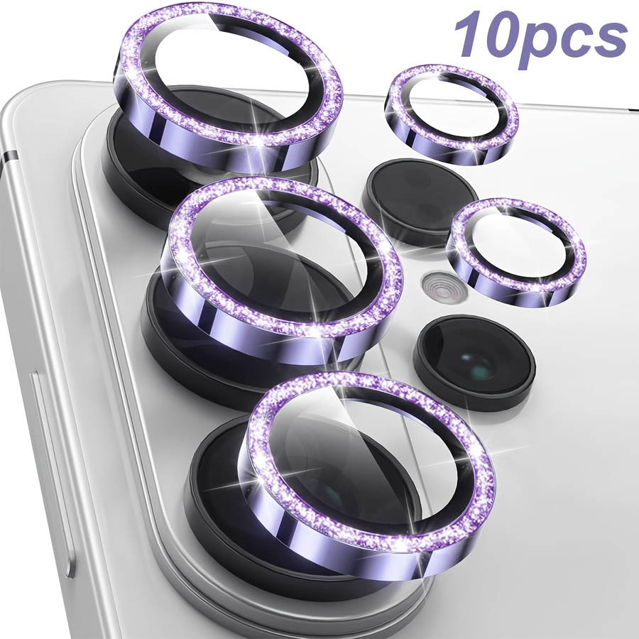 E-shop 10er-Pack Linsenschutz speziell für Samsung Galaxy S26 Ultra | 5 Mal stärkerer, unabhängiger Metallring mit 9H+ gehärtetem Glas | Glitzer für