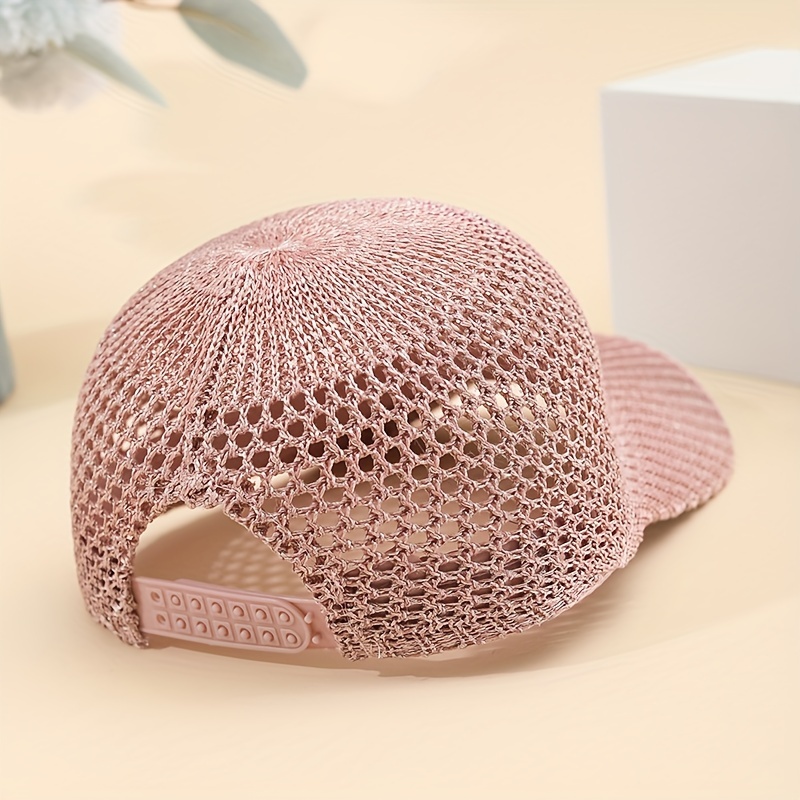 1pc mesh baseball cap unisex breathable summer hat with cut out design details 2