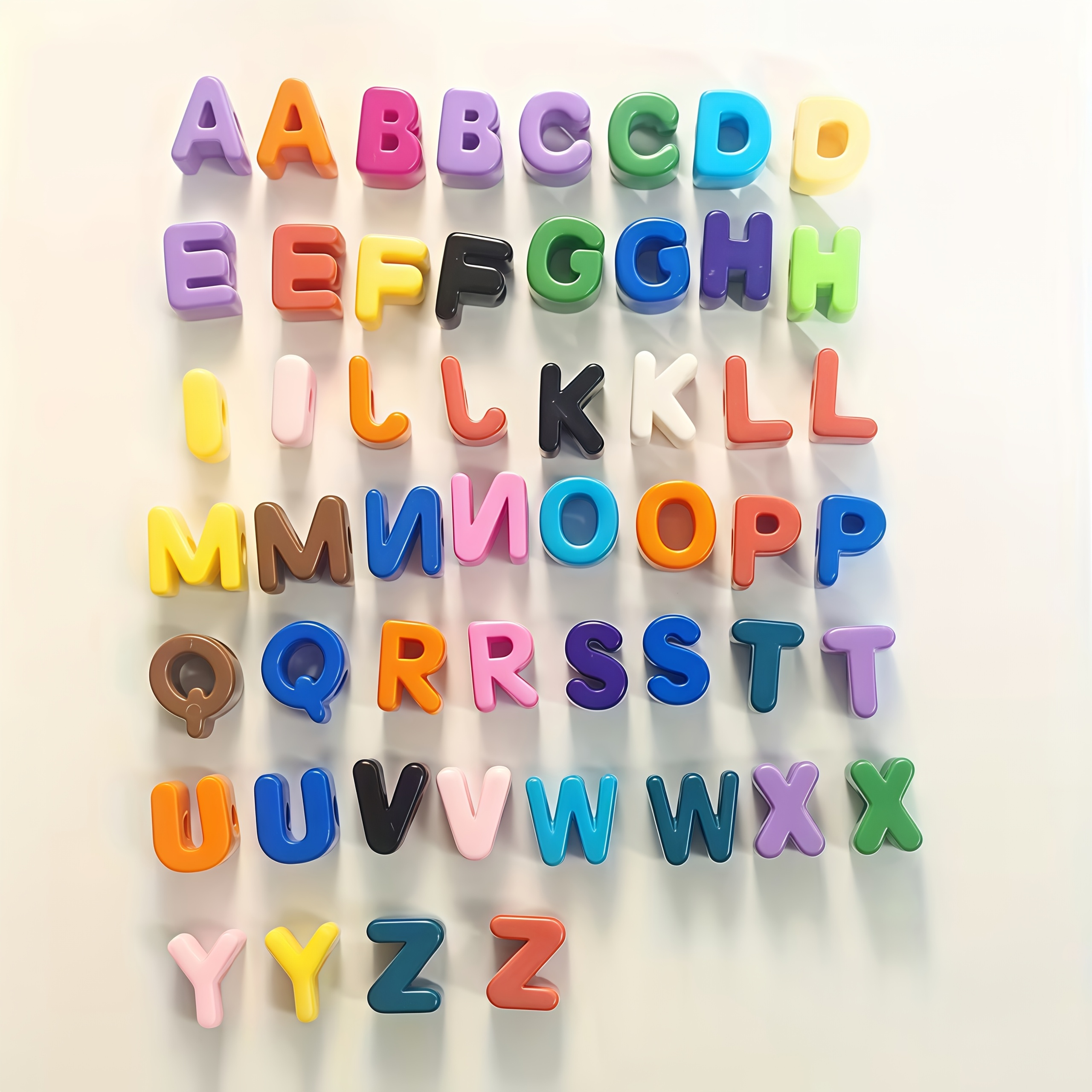 TEMU 78 pièces QYWCTZ Perles acryliques de couleur unie 15-21 mm avec une seule lettre - Convient pour le bricolage, pendentifs alphabet, breloques