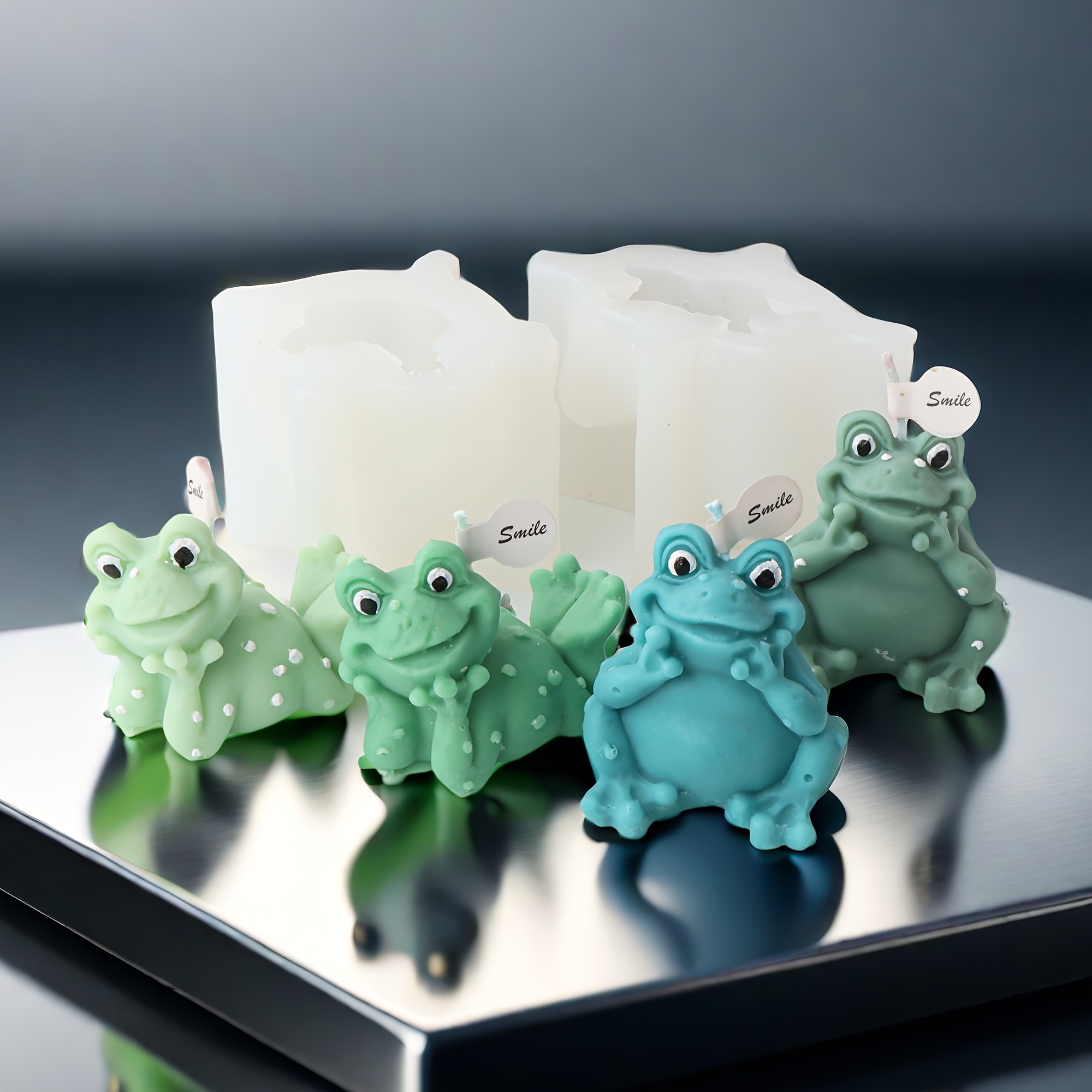 

Flexible 3d Frog Silicone Mold For Candles, Wax, Clay & Resin Crafts - Food-grade, Reusable Diy Animal Scented Plaster Casting Tool