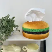 creative burger shape holder round plastic novelty hamburger dispenser ideal for home office desk accessories pack of 1 details 0