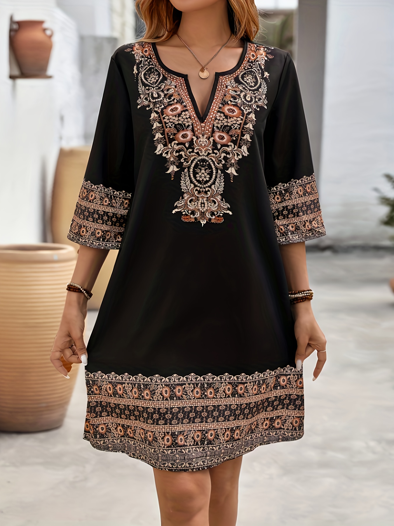 red and gold casual dress Onalaja HONEY MAXI DRESS main image 1