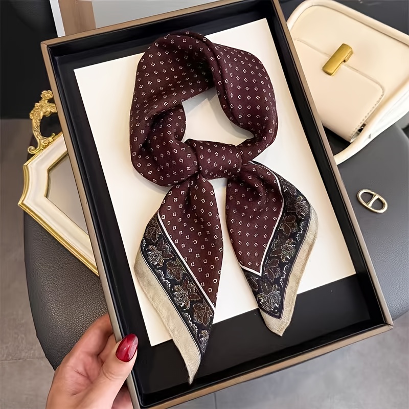 Burgundy Autumn-winter Square Scarf - , Warm & Windproof Fashion Accessory