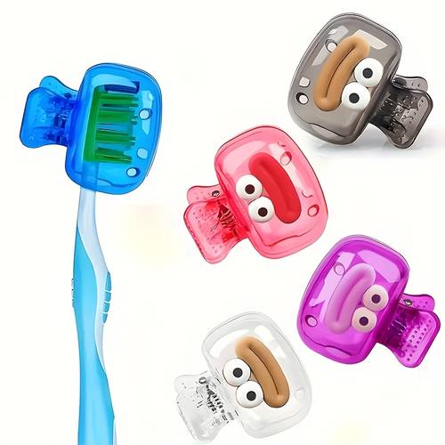 4 2 1pc travel toothbrush head covers cute cartoon random color durable plastic toothbrush protectors for manual and electric toothbrushes hygienic travel with