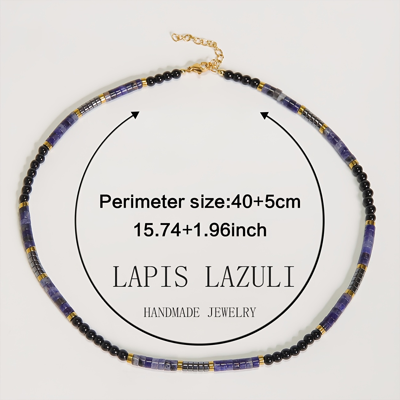 Men's Lapis Lazuli Necklace, Stylish and Handsome