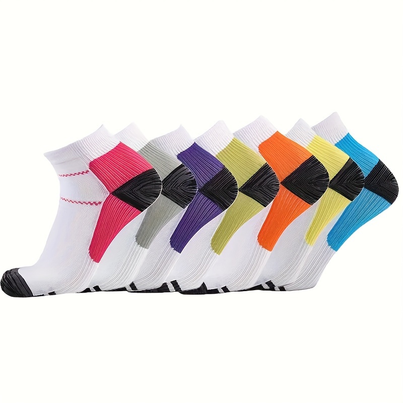 Lot De 7 Paires Chaussettes Coton Safetoe - Anti-transpiration, Antidérapantes - Homme/Femme - Gris