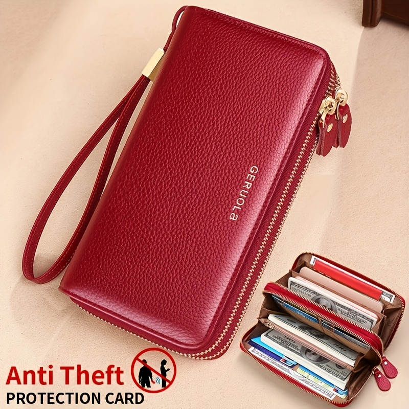 zipper womens security wallet