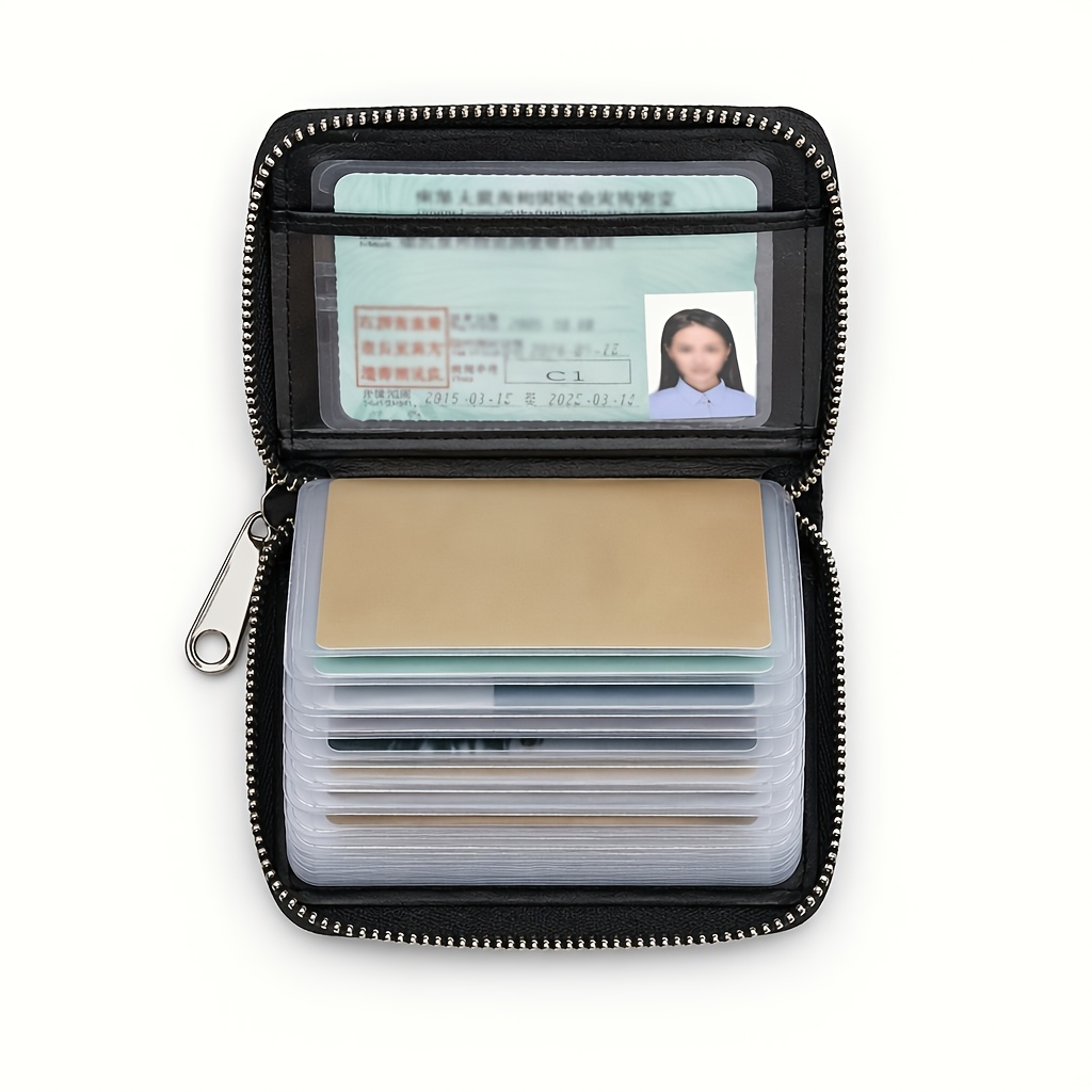 TEMU Rfid Blocking Card Holder Wallet- Slim Minimalist Credit Card Protector For , Anti-theft Rfid Wallet For Travel, Business, Daily Use