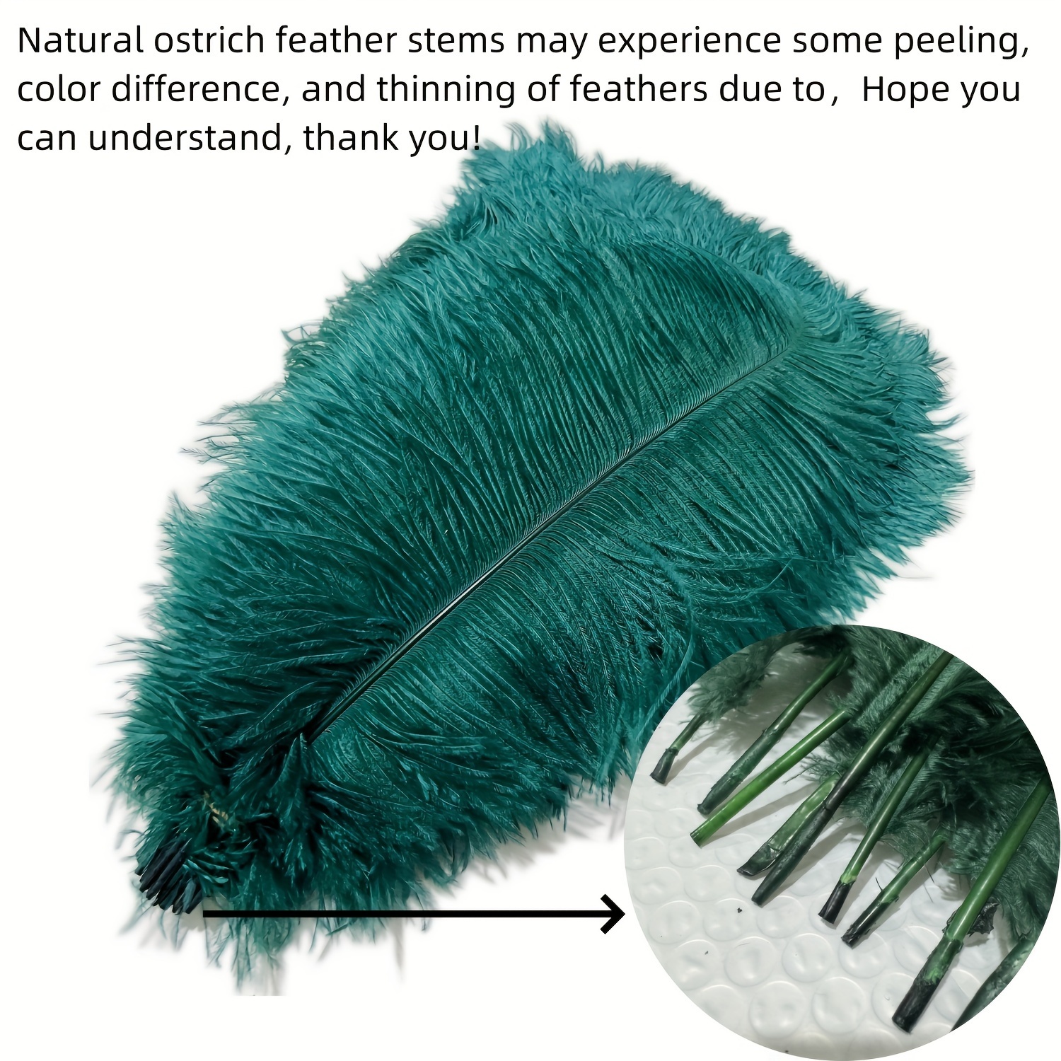 Black 10 pcs 20-25cm Ostrich Feathers Decor Centerpieces Carnival