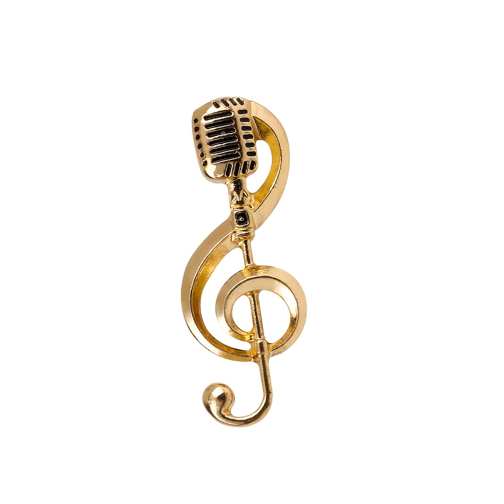 TEMU 1pc Elegant Music Note Badge, Campus Academic Style Lapel Pin For Men And Women, Casual Button For Daily Outfits, Bag Charm, Gift For ,christmas