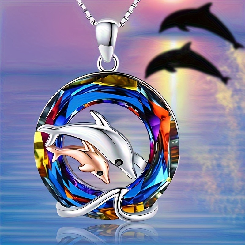 

Elegant Fashion Cute Dolphin Pendant Chain Necklace, Anniversaries Birthday Gift