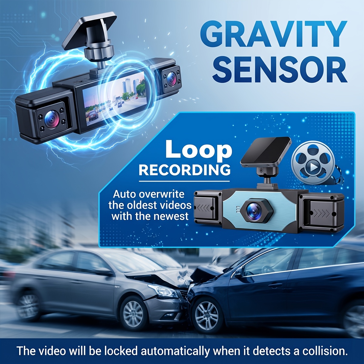 360° 4-Channel 1080P HD Safety Dash Cam Set