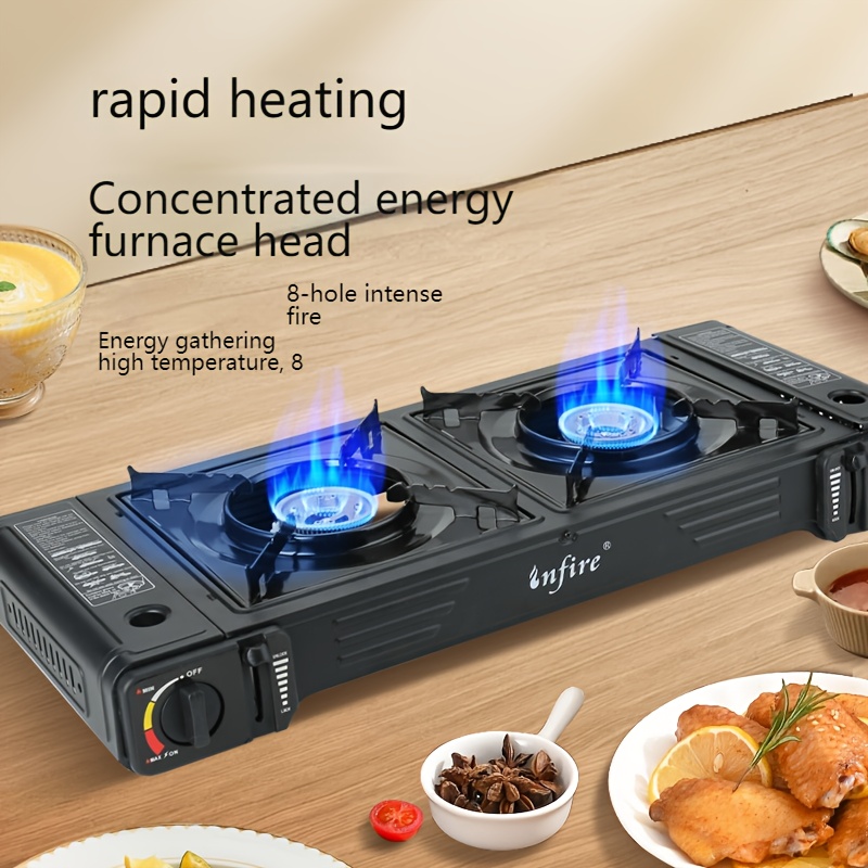 dual head cassette stove portable gas burner electric powered with