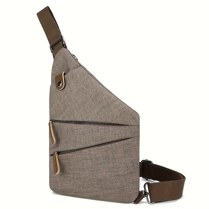 1pc anti theft crossbody bag casual gray nylon shoulder bag with adjustable strap snap closure   travel purse for daily   on the   travel bag