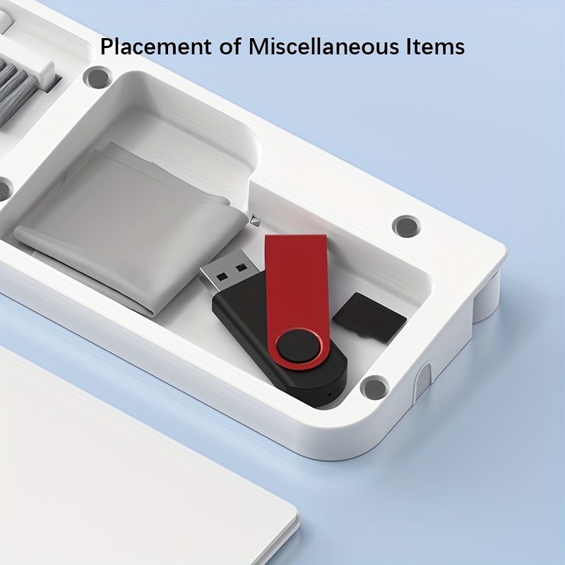 Shenzhi Tech Ergonomic Keyboard Wrist Rest with 22 in 1 Cleaning Kit, Magnetic Storage, Soft Faux Leather Support, and Tech Tools for Home Office Computer Laptop Gaming, Laptop Wrist Rest | Sleek Modern Design | Magnetic Storage, Keyboard for PC