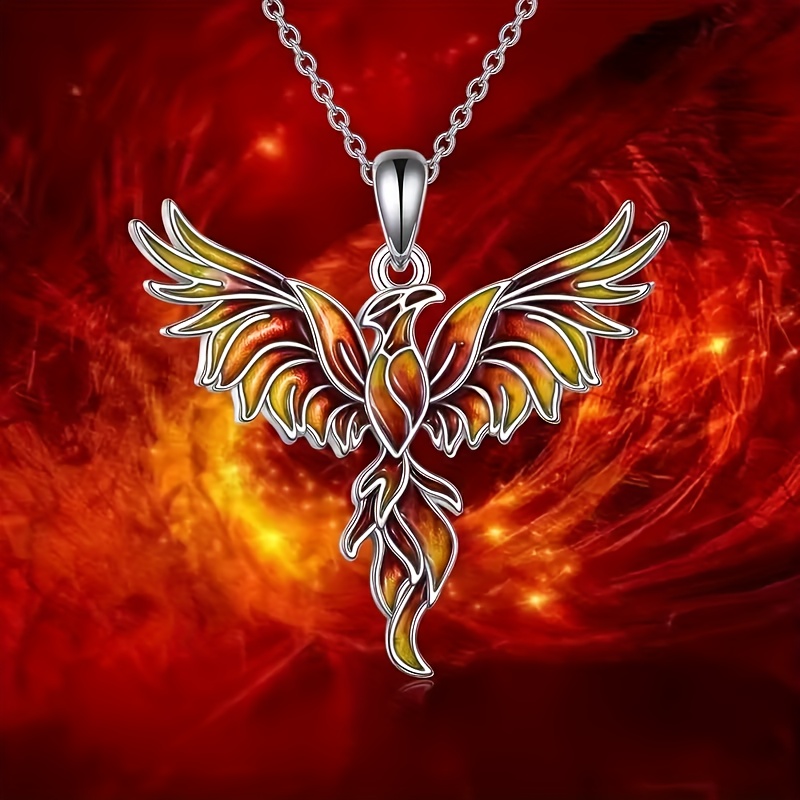 TEMU 1pc Alloy Phoenix Pendant Necklace, Unisex Christmas Gift, Exquisite Pendant For Mom, Partner, Or Friend