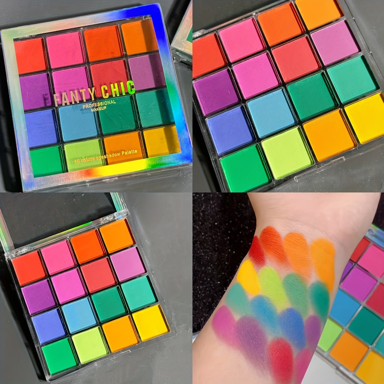 New Rainbow Matte Eyeshadow Palette, 16-color Eyeshadow