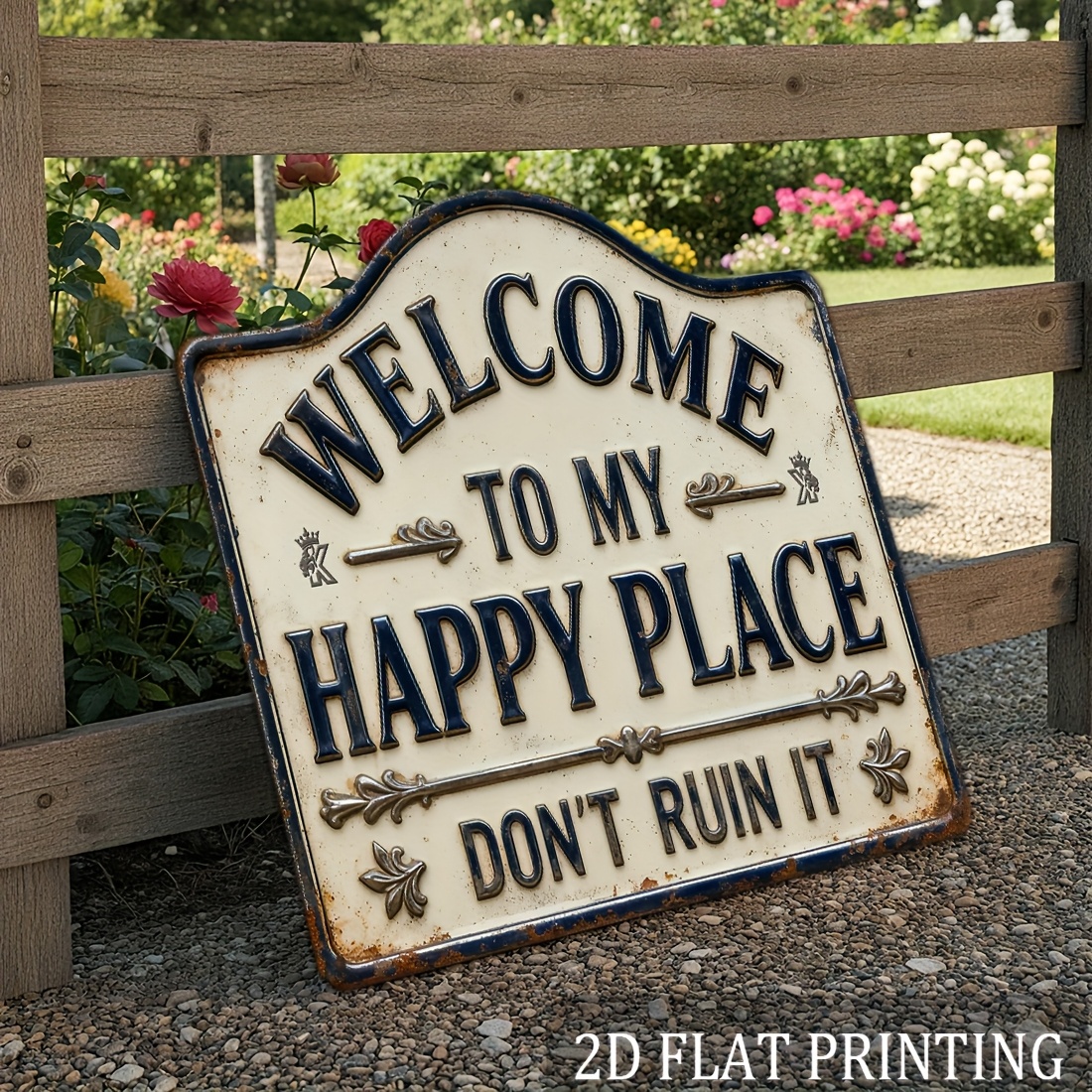2d flat 2d flat vintage welcome to place metal sign 1pc 2d flat print 12 x9 8 aluminum rustic farmhouse decor art for porch patio front door garden fence yard entryway outdoor wall decoration