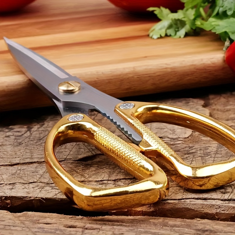 

Versatile Golden-tone Stainless Steel Scissors - Ergonomic, Multi-purpose For Sewing & Crafts