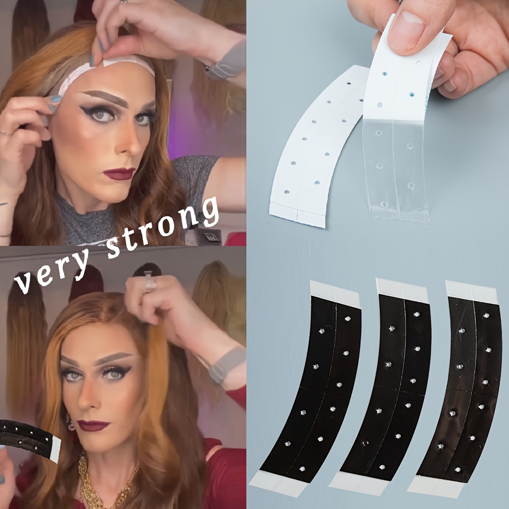 

36pcs Waterproof Wig Tape - Double Sided, Breathable & Strong Adhesion , Flexible Clear Wig Tape For Wigs, Toupees & Hairpieces Unisex-adult