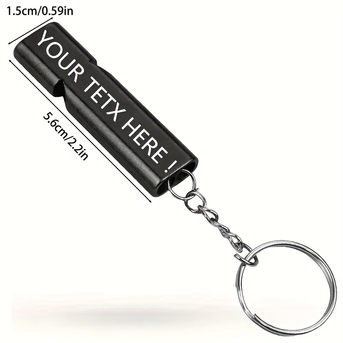 Customizable Text Multi-Purpose Whistle for Outdoor Use