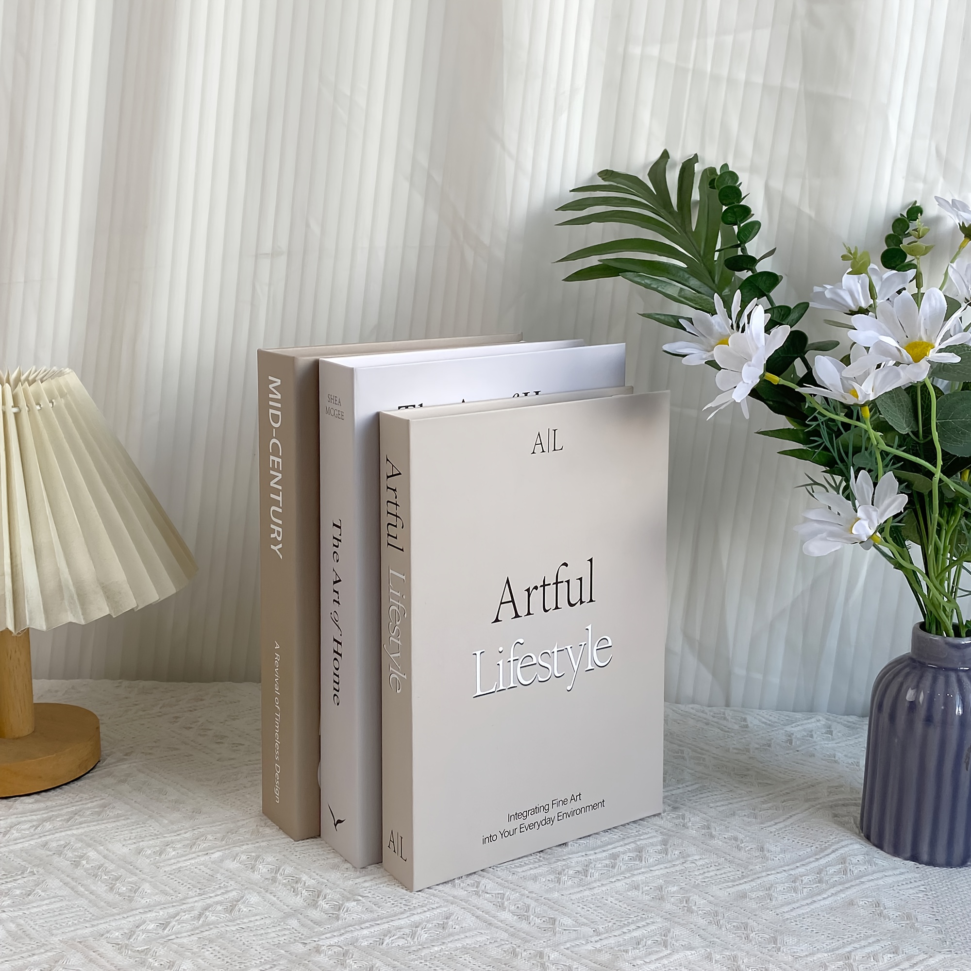 Libri decorativi in legno per la decorazione della casa, rustici
