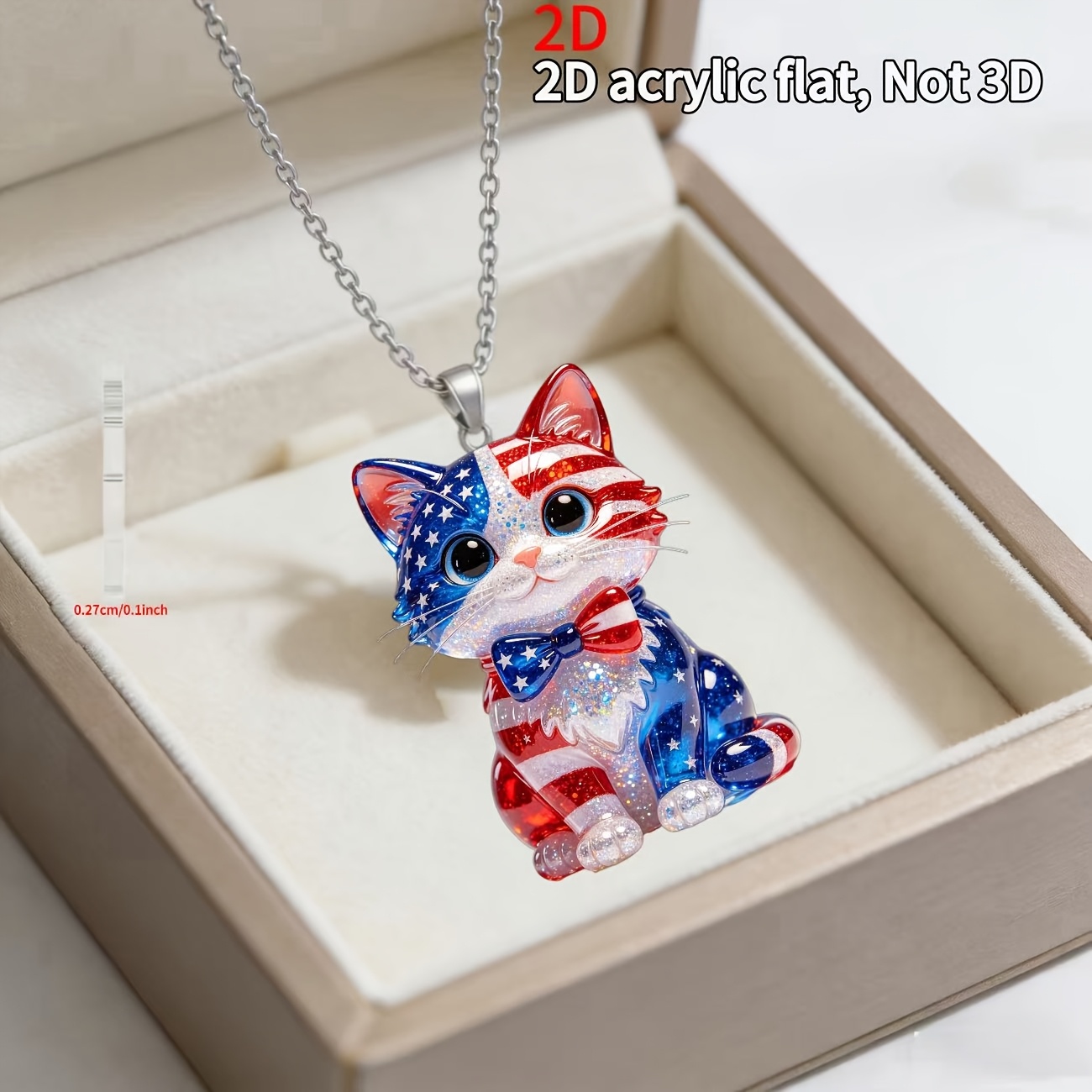 Kitten Love Heart Pendant Necklace, Unisex Gift