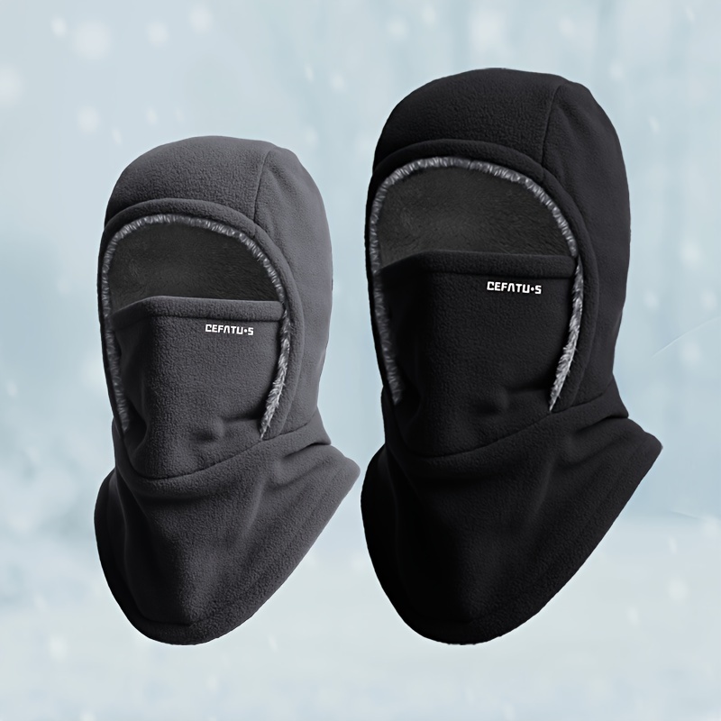 

·s Winter Headgear Set Of 2, Men's And Women's Thermal Balaclava, Ski Hood With Ear Protection For Outdoor Sports, Cycling, Fishing, Hiking, Travel - Knitted Polyester Fabric, Machine Washable