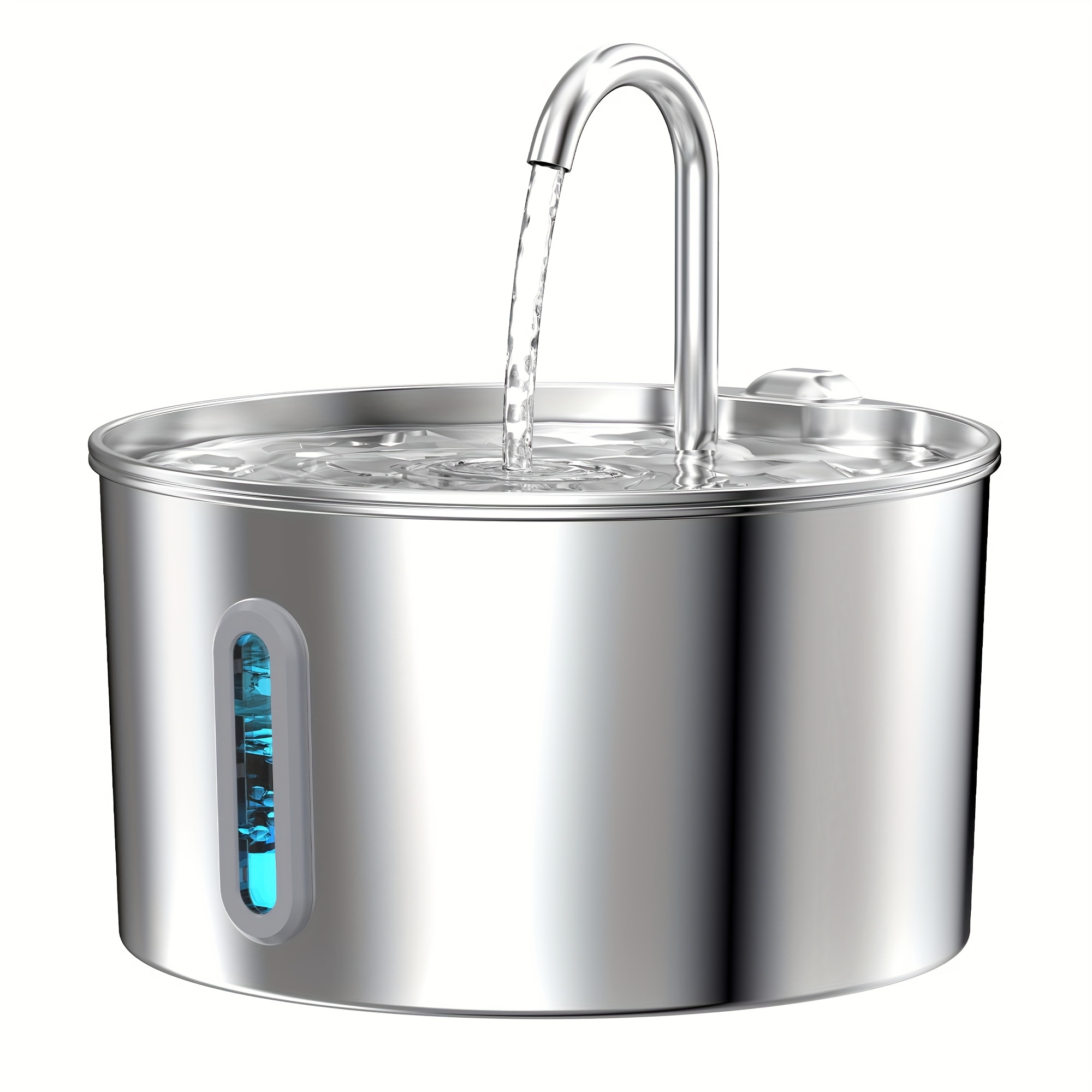 Stainless Steel Cat Water Fountain with Automatic Sprinkler