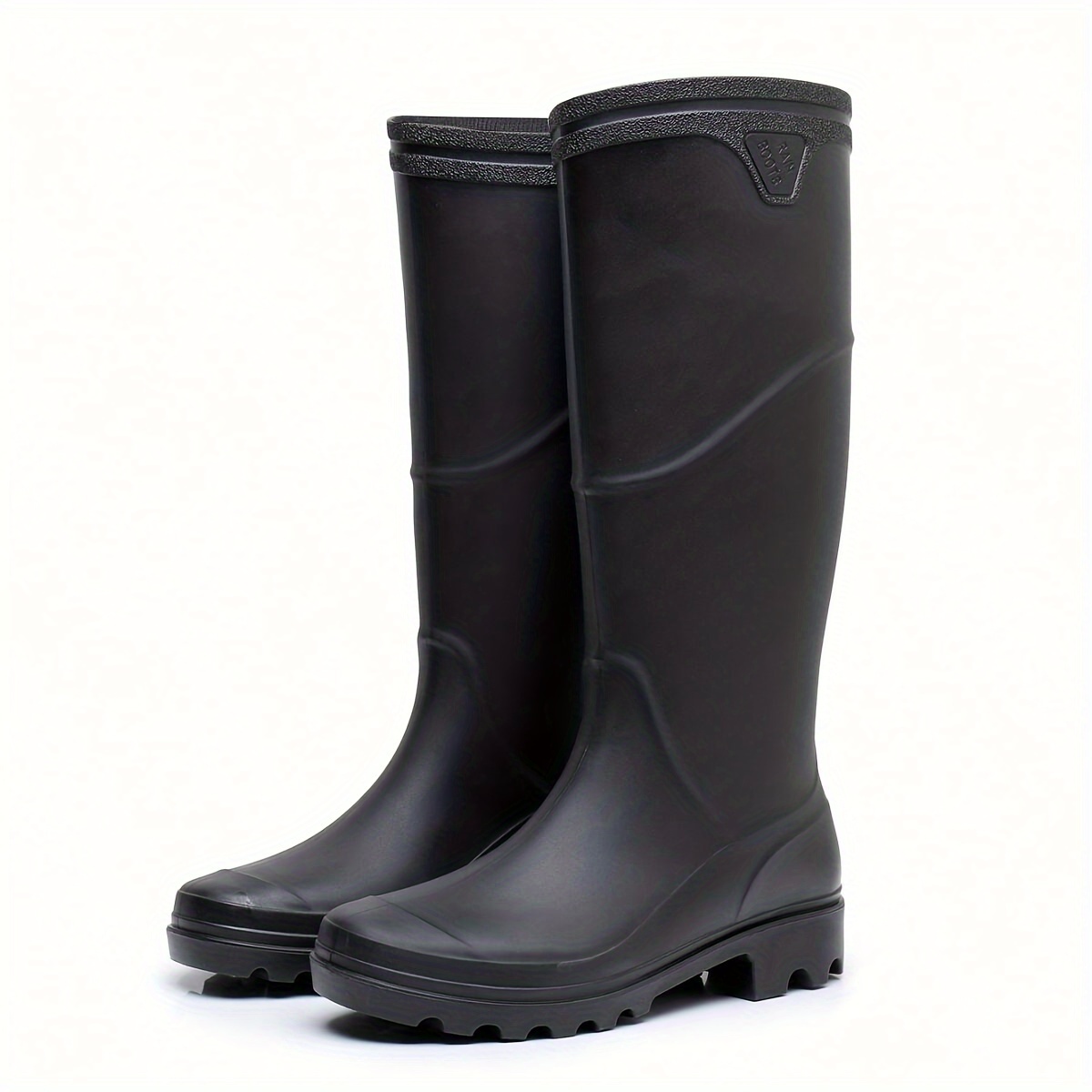 mens high top rain boots wear resistant waterproof non slip galoshes for outdoor walking fishing