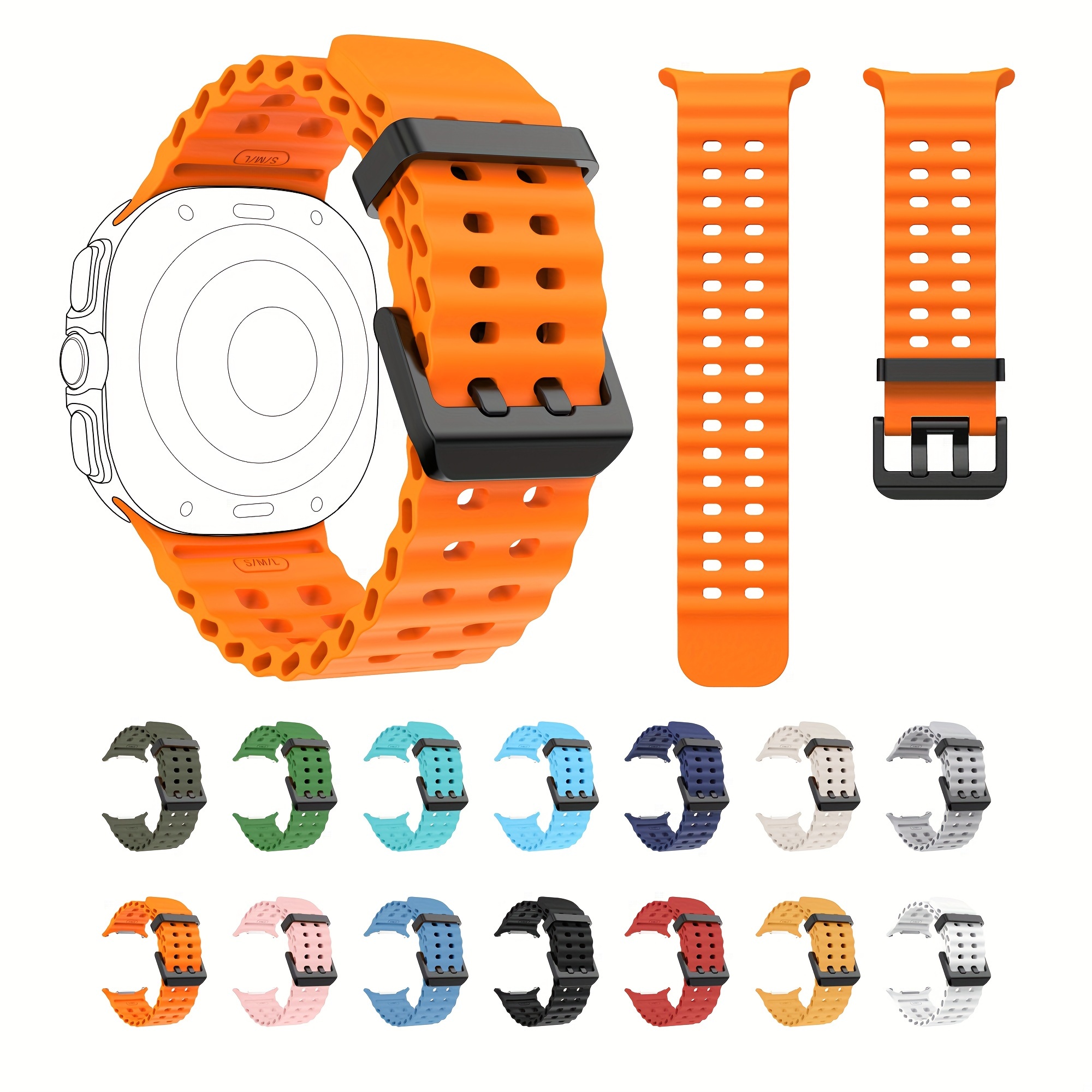 Breathable Mesh Silicone Sports Watch Strap for Samsung Watch7 Ultra Smartwatch