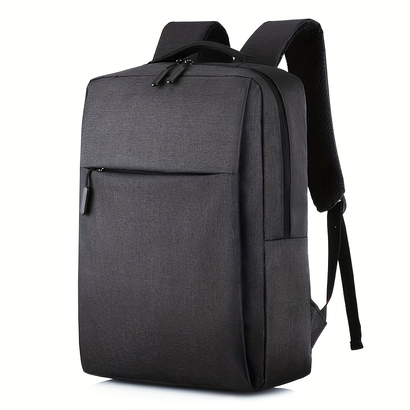 

[] Waterproof Laptop Backpack - Stylish Black Oxford Fabric, Ideal For Travel & Daily , Compatible With Laptops And Notebooks, Comfortable Padded Shoulder Straps