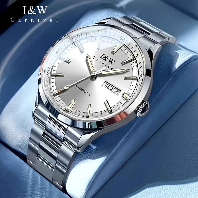 carnival mens calendar mechanical watch business sapphire Temu