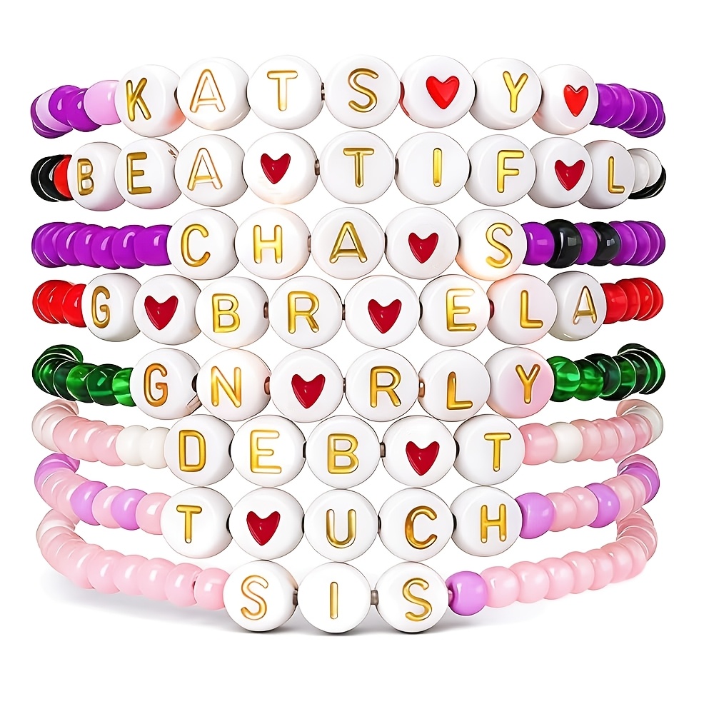 TEMU A Set Of Rice Bead Elastic Bracelets, Which Folded, Suitable For Men And Women, Is A Friendship Bracelet For Daughters, Sisters And Girlfriends,