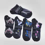 5 pairs of warm leg warmers for women with floral see through crew socks soft and lightweight transparent stockings for the calf fashionable floral pattern fits all details 5