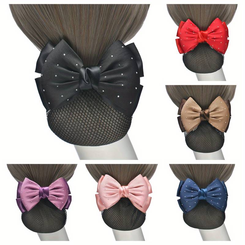 Justfox Floral Pattern Bun Net – Colourful Hair Hairstyle Aid Knot Net