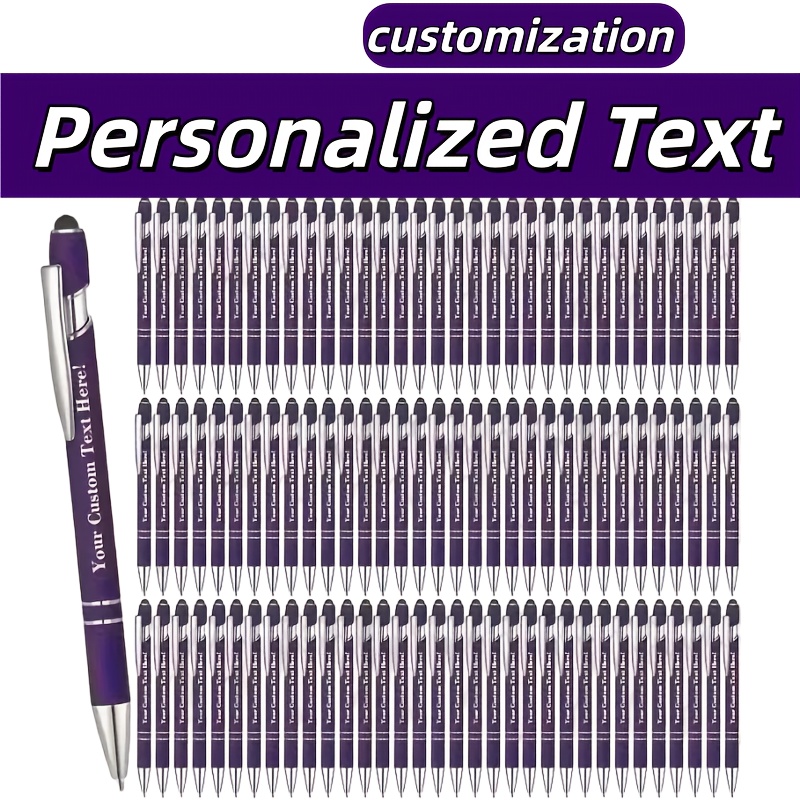 Customizable Multicolored Metal Ballpoint Pens Set, Durable