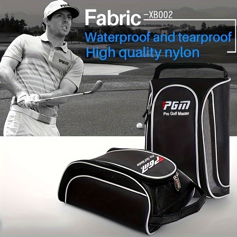 1pc portable golf shoes bag with zipper breathable water resistant shoe case details 3